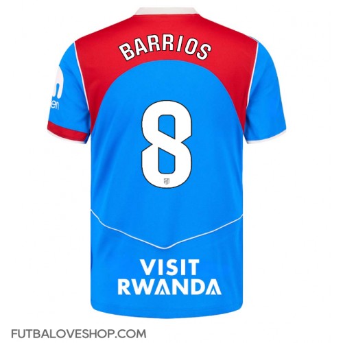 Dres Atletico Madrid Pablo Barrios #8 Tretina 2025-26 Krátky Rukáv Dres Atletico Madrid Pablo Barrios #8 Tretina 2025-26 Krátky Rukáv